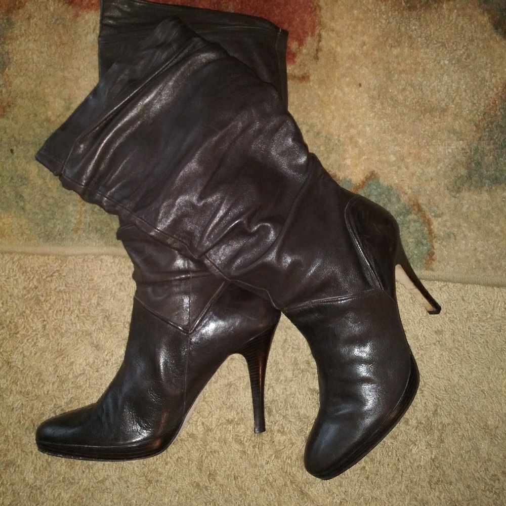 Daniblack Brown Leather 4.5 Heel